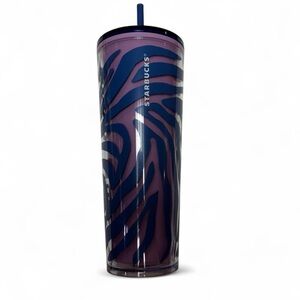 Starbucks Blue and Purple Zebra Tumbler